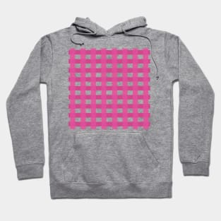 Pink Checkered Gingham Pattern Hoodie